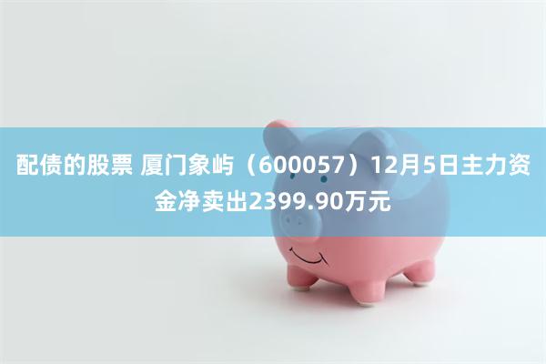 配债的股票 厦门象屿（600057）12月5日主力资金净卖出2399.90万元