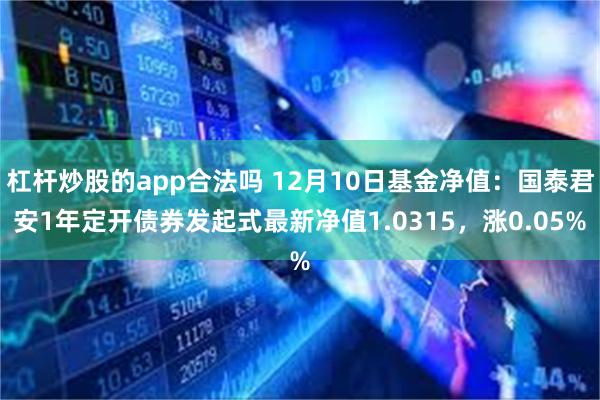 杠杆炒股的app合法吗 12月10日基金净值：国泰君安1年定开债券发起式最新净值1.0315，涨0.05%